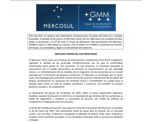 (GMM) 20 años del MERCOSUR y el Rol del GMM_ESP