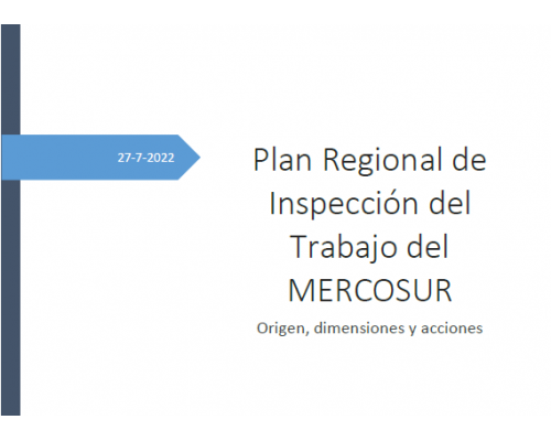 Plan Regional de Inspección del Trabajo del MERCOSUR